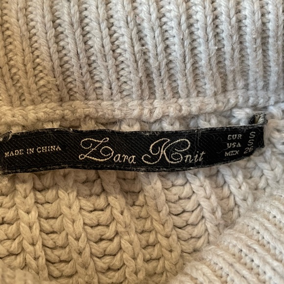 Zara Knit women’s cream pullover sweater size small - Picture 2 of 3